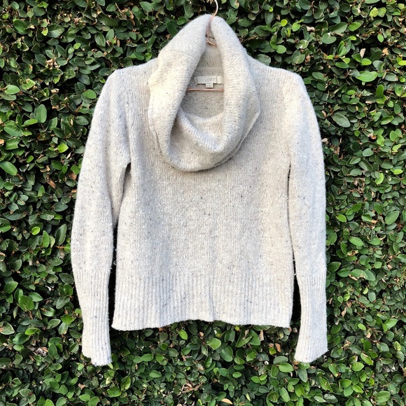 LOFT Sweaters - {LOFT} Oatmeal Cowl Neck Knit Sweater